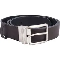 Hirschthal Ledergürtel Herren Leder-und Kunstleder-Wendegürtel Schwarz/Braun für Anzug &Chino Business Kollektion