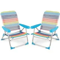 KOMFOTTEU Klappstuhl (2er-Set), Campingstuhl Strandstuhl Klappbar, bis 150kg
