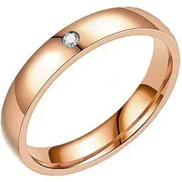 Taffstyle Fingerring Filigraner Damen Ring Solitärring Verlobungs Edelstahl mit Kristall (Bandring Freundin zum Geburtstag Muttertag Valentinstag Weihnachten), Verlobungsring Fingerring Liebesring Damenring Geschenke für Frauen