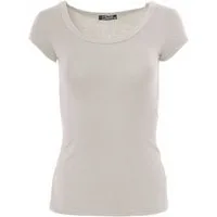 Muse T-Shirt Basic Kurzarm T-Shirt Skinny Fit 1001