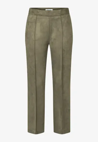 MORE & MORE - Hose - Alcantara Kickflare grün - Gr. - 40