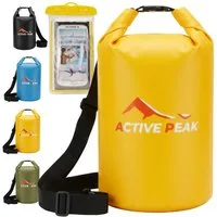 Active Peak Drybag Wasserdichte Tasche & Packsack (inkl. Wasserdichter Smartphone Hülle, 2-tlg), Waterproof Bag Seesackfür SUP, Kajak, Strand, Wassersport, Outdoor uvm