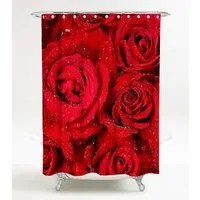 Sanilo Duschvorhang Rosen 180 x 200 cm, 100% wasserdicht, Anti-Schimmel-Effekt, hochwertige Qualität