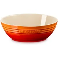 LE CREUSET Servierschale Servierschale rund ofenrot 3,2l, Steinzeug, (Servierschalen)