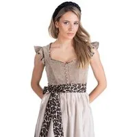 MarJo Dirndl Samt Dirndl 2tlg. - OBERHOFEN - sand/leo