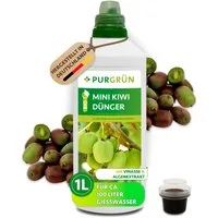 Purgrün Obstdünger Bio Mini Kiwi Dünger, NPK 4+1+7, Algen & Vinasse, 1 Liter, Flüssigdünger, 1-St., 1 Liter