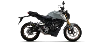 Sport Auspuff Komplettanlage Arrow Thunder BLACK Honda CB 125 R Bj.2021-2024 JC91 EURO-5 / ABE