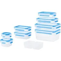 Emsa Frischhaltedose N10317 Clip & Close, Kunststoff, (Set, 9-tlg., Größen: 0,15/0,2/2*0,55/0,55 ins./0,8/1,2/2,2 Liter), 100% dicht&hygienisch, Frischedichtung, BabyCare Norm, made in Germany