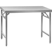 Royal Catering Arbeitstisch 120 x 70 x 90,5 cm Küchentisch 215 kg Klapptisch Edelstahltisch