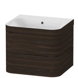 Duravit Happy D.2 Plus c-bonded Set wandhängend Nussbaum gebürstet Matt 575x490x480 mm - HP4635N6969 HP4635N6969