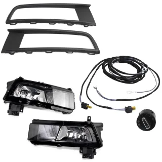 Original Kufatec Nebelscheinwerfer Gitter Kabelbaum Schalter für VW Touran II 5T