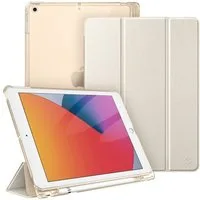Fintie Tablet-Hülle für iPad 9. Gen 2021/8. Gen 2020/7. Gen 2019 10.2 Zoll mit Stifthalter, ultradünne leichte Case mit transparenter Rückseite & Auto Schlaf/Wach