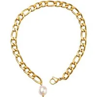 Firetti Fußkette mit Anhänger Schmuck Geschenk Körperschmuck, mit Süßwasserzuchtperle