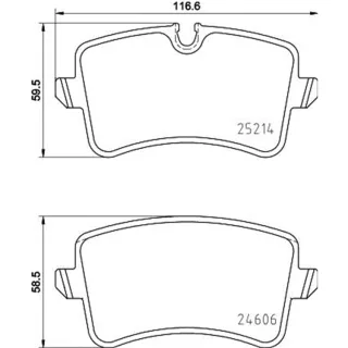 Hella Bremsbel?ge hinten Audi A6 A7