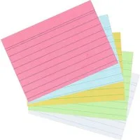 Herlitz Karteikarten 500 Herlitz Karteikarten DIN A8 / liniert / je 100x blau,rosa,grün,wei