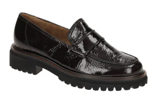 Paul Green Damen Slipper 2683-16 Braun Moro Plateau Loafer Echtleder Super Soft