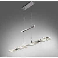 B.K.Licht LED Pendelleuchte Aries, LED fest integriert, Warmweiß, Deckenleuchte, Pendelleuchte, inkl. 18W 1600lm, Hänge-Lampe, Esszimmer