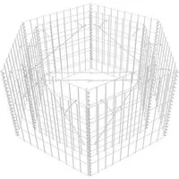 vidaXL Hochbeet Sechseckiges Gabionen-Hochbeet 100×90×50 cm (1 St)