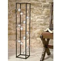 DanDiBo Teelichthalter Lichtsäule Teelichthalter 100 cm Teelicht Ständer für 12 Teelichter, Kerzenhalter pulverbeschichtet