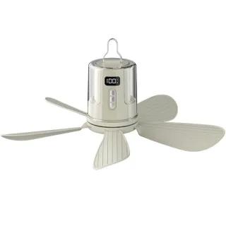 Tevorex 10800mAh Portable Ceiling Fan with Light, Rechargeable 3-in-1 LED Fan Lamp with RGB Lighting, 4 Speeds, Timer &