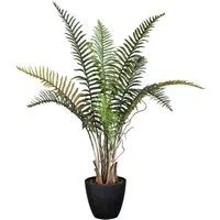 Kunstpflanze Blechnumfarn, Creativ green, Höhe 53 cm, im schwarzen Design-Topf