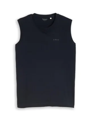 Tom Tailor - Tanktop mit Print sky captain blue - Gr. - XXXL