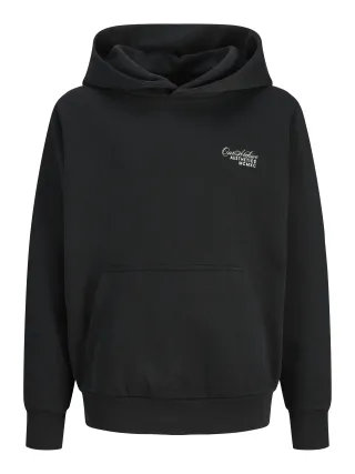 JACK&JONES - JJROAR SWEAT HOOD JNR Black - Gr. - 152