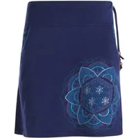 Vishes Minirock Kurzer Damen Baumwoll-Rock Taschen-Rock Mini-Röcke Blume des Lebens Hippie, Ethno, Boho Style
