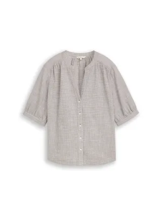 Tom Tailor - Bluse aus Baumwolle silver olive - Gr. - 36