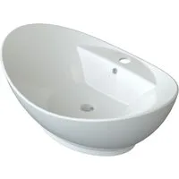 AQUABATOS Waschbecken Aufsatzwaschbecken mit/ohne Hahnloch rund oval eckig 30 40 50 60cm (Handwaschbecken Gäste wc Waschbecken klein Wandmontage ohne Unterschrank modern, mit ohne Überlauf wählbar,Ultradünner Rand), verschiedene Montagemöglichkeiten
