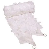 MFH Sonnensegel Tarnnetz, 3 x 2 m, weiß, mit PVC-Tragebeutel, Metallringe an den Ecken
