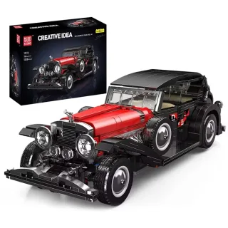 Mould King 10114 Technical Car Toys The Red Vintage Car Building Block Assembly Oldtime Car Brick Set Kids Christmas Gif