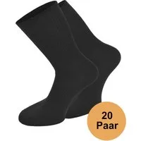 normani Diabetikersocken 20 Paar Baumwollsocken Unisex (20 Paar) Hygienisch Geruchshemmend Atmungsaktiv ohne einschneidendes Bündchen