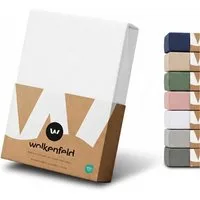 Wolkenfeld Spannbettlaken 100% Baumwolle - Superweiches Bettlaken für Matratzen von 5 bis 20cm, Jersey, Gummizug: rundum, (1 Stück), Rutschfest & Blickdicht - 90x200, 140x200, 160x200, 180x200 200x200