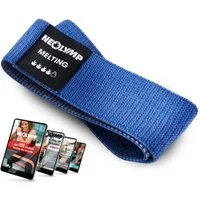 NEOLYMP Trainingsband Minibänder einzeln MB310 Stufe 4, 12 – 15 kg, Blau, Naturfasern, komfortabel, mit E-Book, langlebig, hygienisch, waschbar
