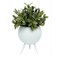 DanDiBo Blumenhocker Blumenhocker Metall mit Topf Weiß 27-19 cm Blumenständer Blumensäule