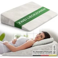 Well B4 Keilkissen für Bett und Couch, Matratzenkeil [mit 2 Liegezonen], Rückenkissen, für Reflux, Bequemes Reflux Kissen und Lesekissen zur Schlaferhöhung, oder als Rückenlehne
