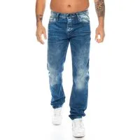 Cipo & Baxx Slim-fit-Jeans Herren Jeans Hose im stylischen casual Look mit dezenten dicken Nähten Aufwendige Verziering mit dicken Nähten