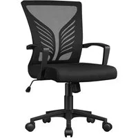 Yaheetech Bürostuhl Höhenverstellbarer Drehstuhl (1 St), Schreibtischstuhl mit Schaukelfunktion für Arbeitszimmer/Büro