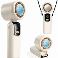 nsihing Handventilator Handventilator 3-in-1, Turbo Ventilator USB-C 4000 mAh, 1–100 Stufen, LED Anzeige & Halbleiter-Kühlung