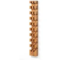 Woodek Design Weinregal für 9 Flaschen aus geölter Eiche, 145 cm (H) x 20 cm (B) x 11 cm (T), 1-tlg., Flaschenregal aus Massivholz