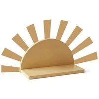 Kids Concept Wandregal Regalbrett Sonne Star gelb 30 x 12 x 16cm mit Wanddeko-Aufklebern