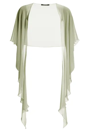 SWING - Formstola aus Chiffon khaki green - Gr. - OS