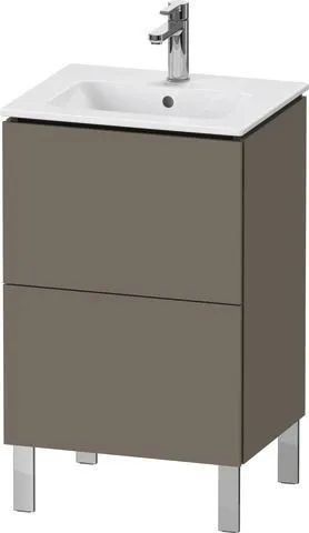 Duravit L-Cube Waschtischunterbau bodenstehend Flanell Grau Seidenmatt 520x421x704 mm - LC667109090 LC667109090