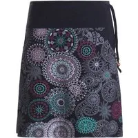 Vishes Minirock Kurzer Damen Baumwoll-Rock Taschen-Rock Mini-Röcke Mandala-Streifen Boho, Hippie, Retro Style