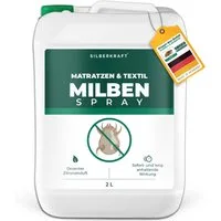 Silberkraft Insektenspray Silberkraft Milbenspray für Matratzen & Textilien, 2000 ml, 1-St., Milbenbekämpfung, für Bettwäsche, Matratzen, Kissen, Bett, Bettbezug