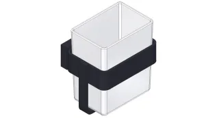 Giese Glashalter Wandmodell schwarz matt, 39010-14 39010-14