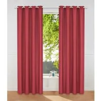 OTTO home Vorhang Raja (2 St), Ösen, blickdicht, Polyester, einfarbig, Einfache Montage, Pflegeleicht, Ösen, 2 er Pack, uni