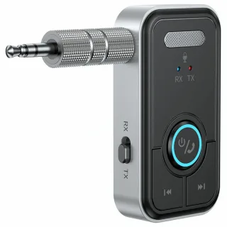 2 in 1 Wireless Bluetooth Adapter Aux Audio Car Adapter Bluetooth 5.3 Adapter Transmitter Receiver for Car TV Computer S