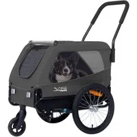 TIGGO Fahrradhundeanhänger Tiggo Medium Hundeanhänger & Buggy 2in1 Fahrradanhänger Hundebuggy